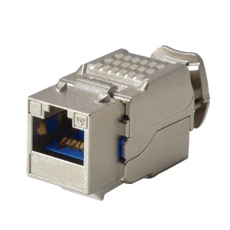 ISO/IEC Category 6a - Cat6A Component Level 90° STP Toolless Keystone Jack
